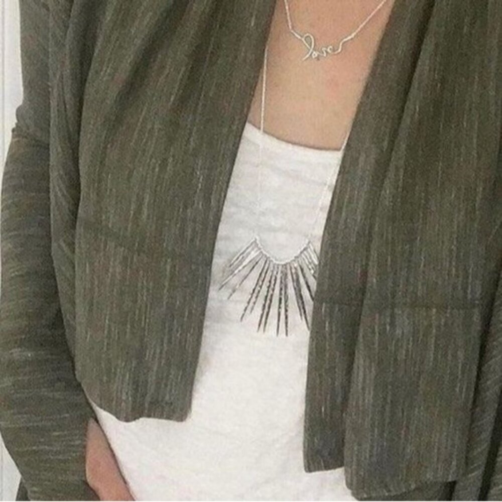 Stella & Dot Kari Fringe Necklace Silver Tone NWT - Picture 5 of 10
